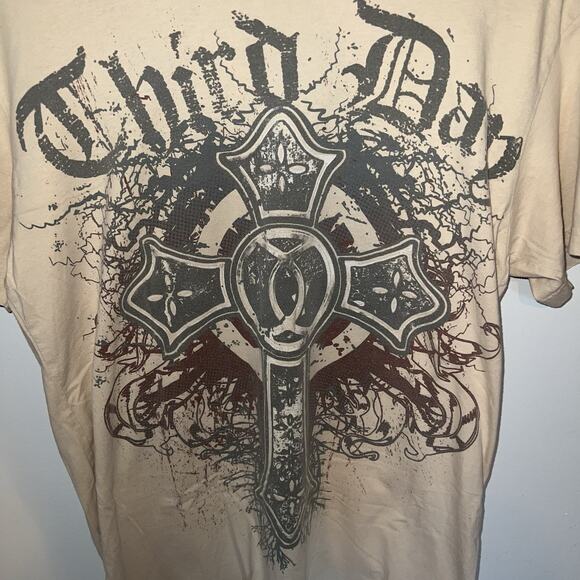Vintage Medium Affliction Shirt Third Day Doll Just Call My Name Red Lead Us Bac - Picture 2 of 4